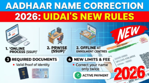Aadhaar Name Correction 2026: UIDAI's New Rules
